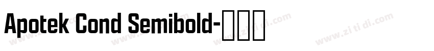 Apotek Cond Semibold字体转换